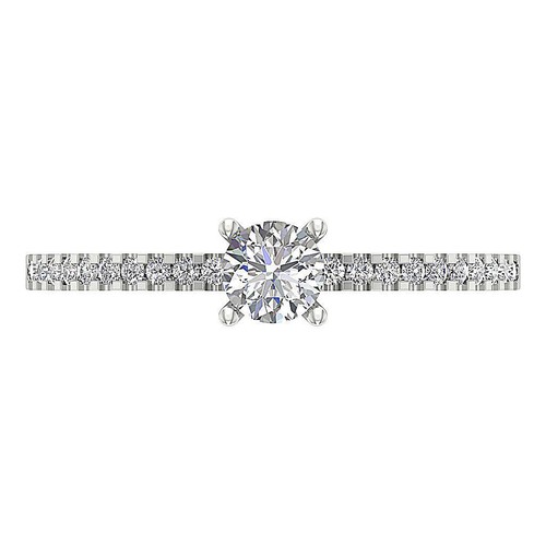Lab Grown Diamond VS F 0.55 Carat For Women Solitaire Engagement Ring 14K Gold - Picture 6 of 9