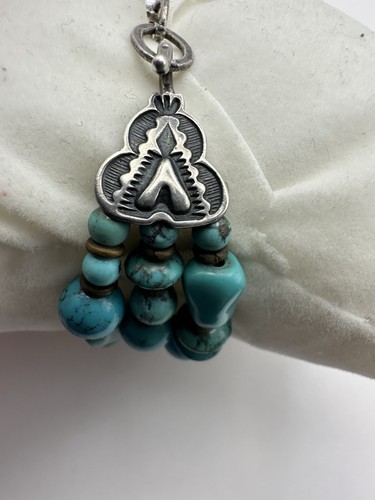 Peyote Bird Womens Quartz Watch Sterling Silver Turquoise Beaded Band - Picture 5 of 12
