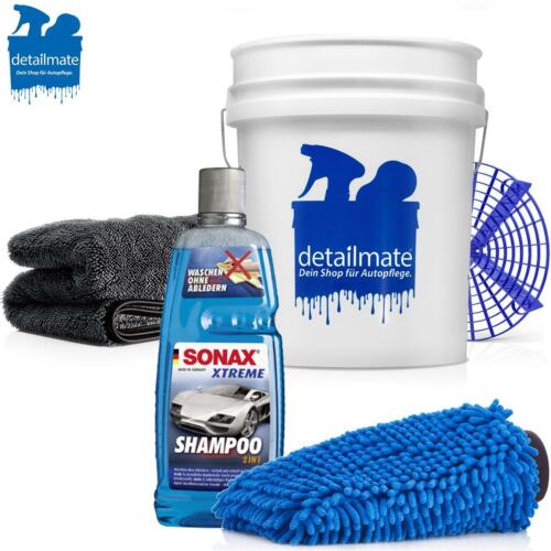 Set Detailmate SONAX Xtreme Shampooing 2 en 1 1 L + insert seau + seau + chiffon sec - Photo 1/7
