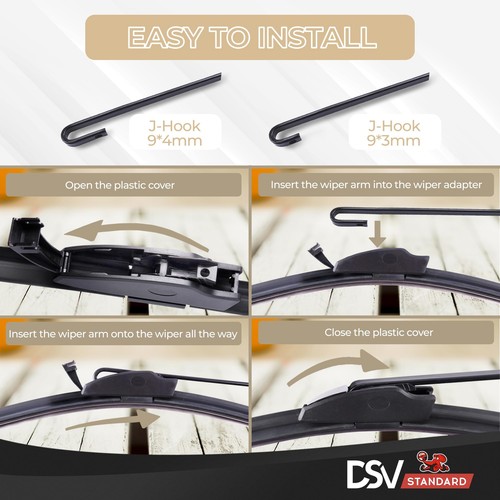 OEM Quality Windshield Wiper Blades, 26” and 22” Car Wiper Blades With Univer... - Picture 2 of 6