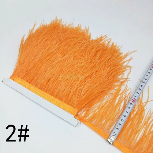 1M Ostrich Feather Satin Ribbon Trimming Fringe Fur Tassel Craft Costume 13-15cm - Picture 14 of 46