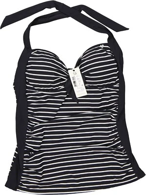 NEU! Shortstories Sanetta Damen Tankini schwarz weiß gestreift Gr. 42 - Bild 1 von 4