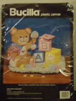 Bucilla Plastic Canvas Baby Bear Organizer Kit 10x9 Canvas, Yarn, Needle Bucilla Plastic Canvas Baby Bear Organizer Kit 10x9 Canvas, Yarn, Needle