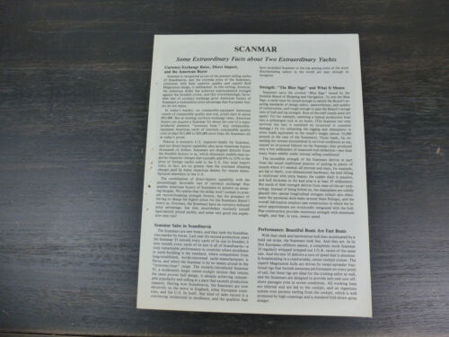 Scanmar 35 original factory sailboat brochure - Picture 4 of 5