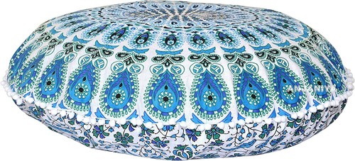 Large Mandala Floor Pillow Round Bohemian Meditation Cushion Cover Ottoman Pouf - Picture 23 of 67