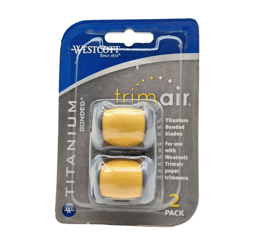 Westcott 2-pack Titanium Bonded Replacement Blades for TrimAir Trimmer #15194