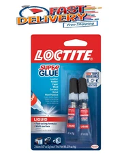 Loctite 0.07 oz. Super Glue (2-Pack) Fast acting liquid formula,sets in 5 second