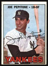 1967 Topps #340 Joe Pepitone VG/VGEX Yankees 579256