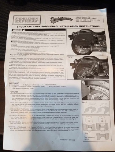 Saddlemen 3501-0576 Drifter Saddlebag with Shock Cutaway - Picture 6 of 7