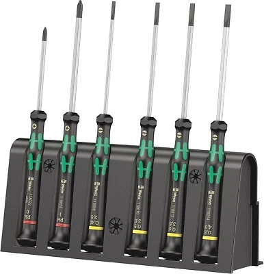Wera 2035/6B Phillips & Slot Kraftform Micro Precision Screwdriver Set, 118152