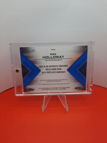 2019 Topps UFC Knockout MAX HOLLOWAY RELIC 003/150 - Picture 4 of 6