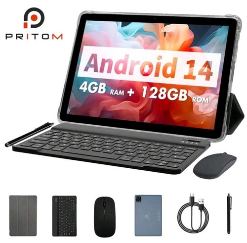 PRITOM 2024 Android 14 Tablet PC(A523 8-Core 1.8Ghz/4GB(4+4GB Expand)RAM/128GB - Picture 1 of 10