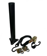 Motamec Alloy Double Spare Wheel Carrier Post & Ratchet Strap Tie Down