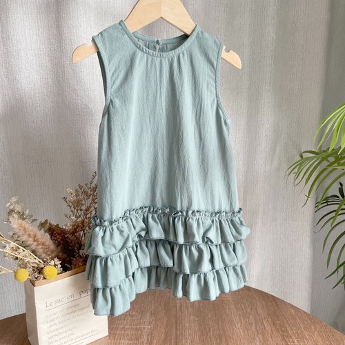 Toddler Kid Baby Girls Dress Casual Cotton Linen Sleeveless Beach Dresses Summer - Picture 10 of 27