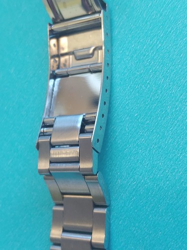 Vintage NOS Men's Brushed Stainless Steel Diver Watch Bracelet. Fits 20mm Lug. - Picture 16 of 16