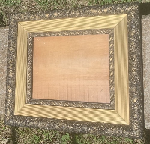 Antique Art Nouveau Aesthetic Movement Gilt Gold Gesso Oak Frame Fits 10X12 - Picture 14 of 24