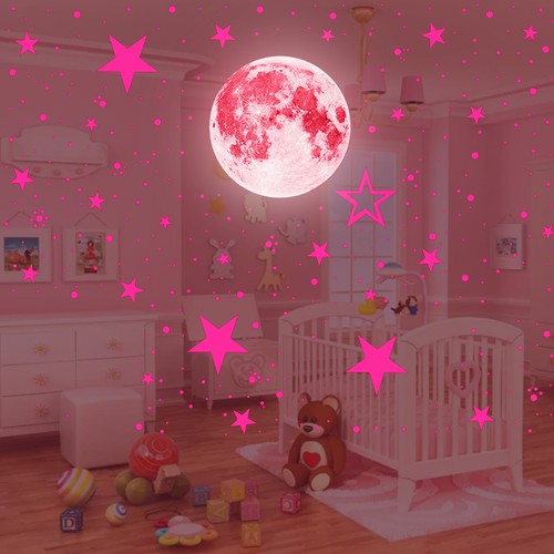 435Pcs Wall Stickers Decal Decor Set Glow In The Dark Luminous Stars And Moon - Picture 7 of 14