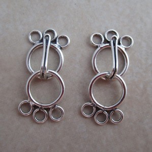 2-sterling-silver-three-multi-strand-clasps-Bali-hook-eye