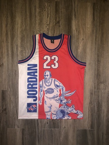 Vintage 90s All Over Print Space Jam 1996 Super Rare Size XL L Jersey Shorts Set - Bild 4 von 12