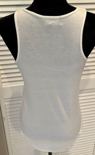 Fenn Wright Manson White Sparkle Tank Swing Top Sz S - Picture 4 of 5
