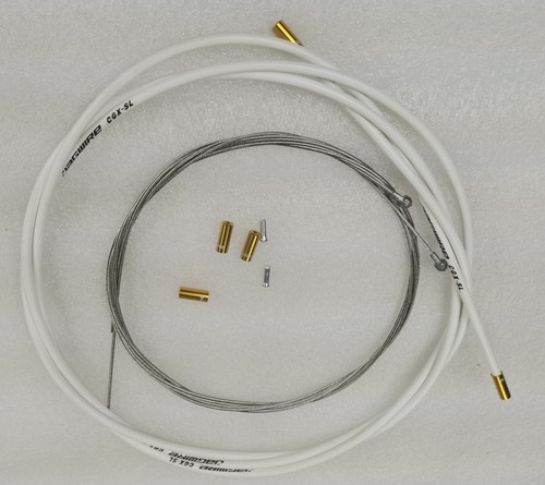 WHITE JAGWIRE CGX SL BRAKE HOSE CABLE KIT FITS SRAM SHIMANO GOLD CNC CAPS - Picture 8 of 10