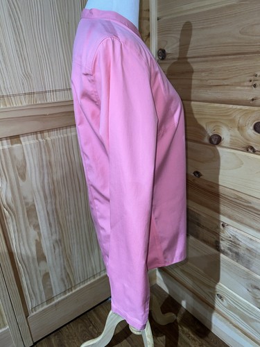 LL BEAN Wrinkle Free Pink Full Button Blouse Long Sleeve Size XXS 100% Cotton - Picture 10 of 15
