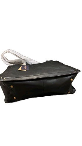 American Leather Co. Women Willis Triple Entry Satchel Black Bag - Picture 5 of 5