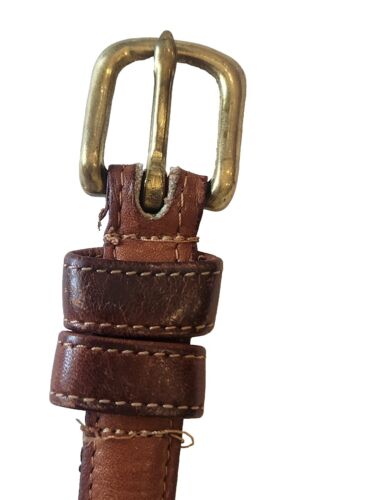 vintage coach belt womens small skinny brass buckle leather classic - Picture 6 of 8