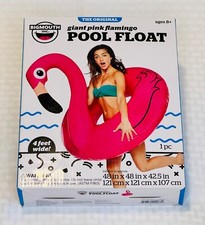 Giant Pink Flamingo Pool Float Inflatable 4 FT WIDE Blow Up Raft -Big Mouth Toys