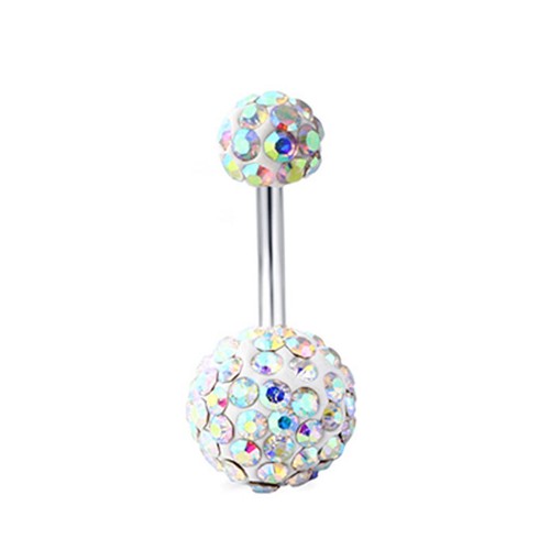 1Pc 14G Stainless Steel Dangle Belly Button Rings for Women CZ Navel Piercing N - Picture 111 of 114