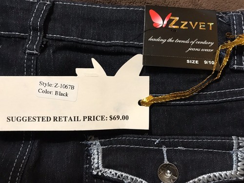 Size 9/10-Zzvet Jean Shorts- Embroidered Pockets-$69.00-NWT - Picture 4 of 5
