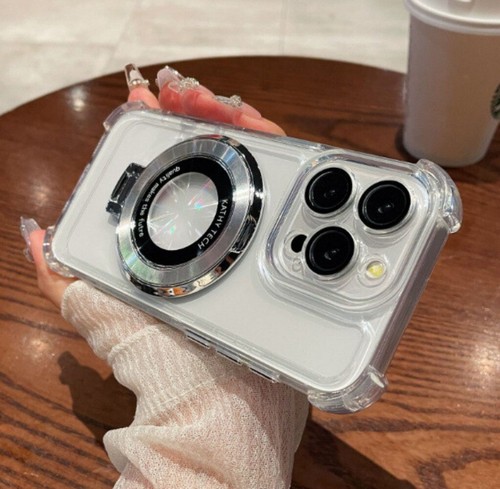 For iPhone16/15/14/13/12 Plus Pro Max Airbag Magnetic Bracket Case+Tempered Film - 第 32/35 張圖片