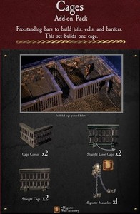 Dwarven-Forge-CAGES-ADD-ON-Pack-Dungeons-of-Doom-2018-Factory-Painted-D-amp-D-Tiles