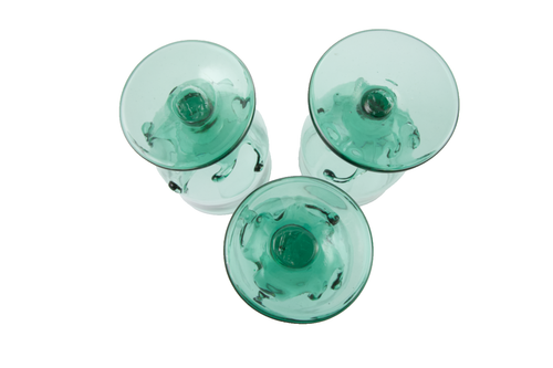 Richard Harkness Studio Art Glass Lily Pad Pitcher & Goblet Set-Epsom NH Artist - Picture 17 of 18