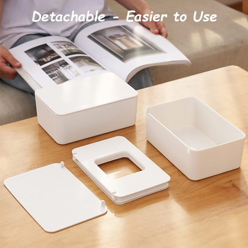 Wipes Dispenser, Wipe Holder for Baby & Adult, Refillable Wipe Container, Keeps - Picture 6 of 12
