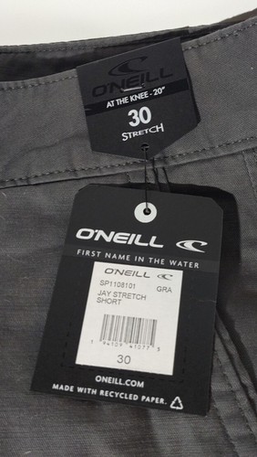 Neu mit Etikett O'Neill Jay Stretch Chino Walk Shorts grau Größe 30 - Bild 2 von 7