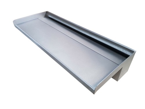 600 mm Edelstahl Wasserfall WASSERKLINGE Kaskade 130 mm Auslauf BODENEINLASS - Bild 2 von 5