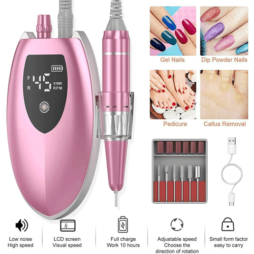 Professional Electric Nail File Drill Manicure Tool Pedicure Machine Set Kit - Bild 23 von 24