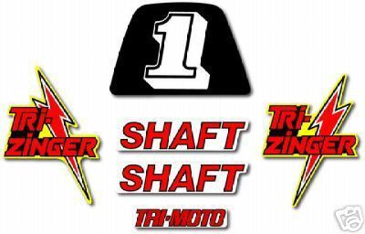 1984-1985 YT60 TRI-ZINGER Graphics Kit Decal Sticker 3 wheeler Custom Blue /& Red