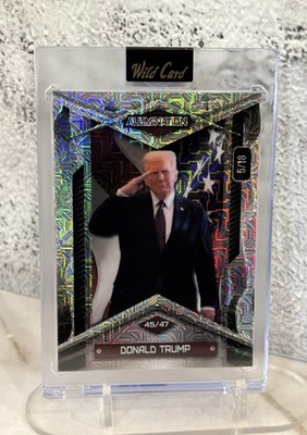 Donald Trump 5/18 Alumination US Flag Mojo Wild Card 2025
