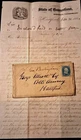 63 Civil War -Rare "Held for Postage" Use w/Letter to Governor Buckingham of CON