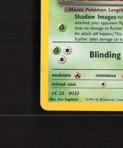 Rocket's Scyther 13/132 WOTC Gym Heroes Holo Rare Pokemon Card MP - Picture 5 of 10