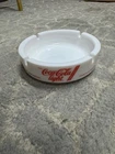 Vintage Coca-Cola Light Milk Glass Ashtray (German & Spanish)