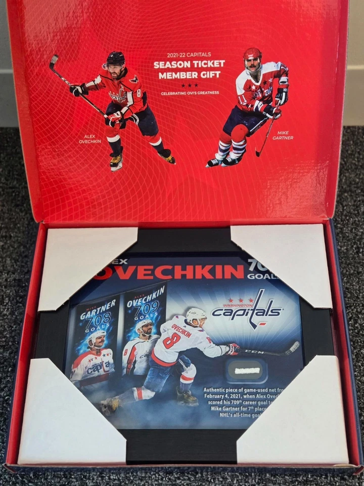Washington Capitals Alex Ovechkin 709º Gol con Juego Usado Net Temporada 2021 Foto 2 de 3