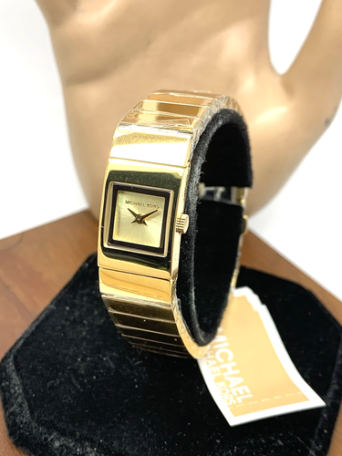 Reloj para mujer Michael Kors MK4885 cuarzo dorado acero inoxidable Petite Tank 15 mm - Imagen 1 de 13