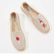 Soludos Woven Platform Slip-On Espadrilles-Sand-5M-NEW-A473138