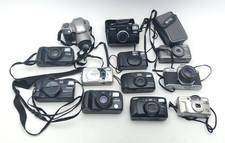 Lot of 12 FOR PARTS/REPAIR Untested Film Cameras Canon Pentax Olympus Minolta