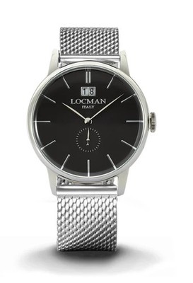 Locman Uhr 1960 Gran Data 0252V02-00BLNKB0 Quarz Herrenuhr