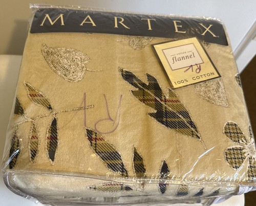 Vintage Martex Flannel Full Sheet Set Chestnut Hill 100% Cotton New NOS