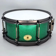 Used Noble & Cooley SS Classic Tulip Snare Drum 13x6 Green Sparkle - Very Good